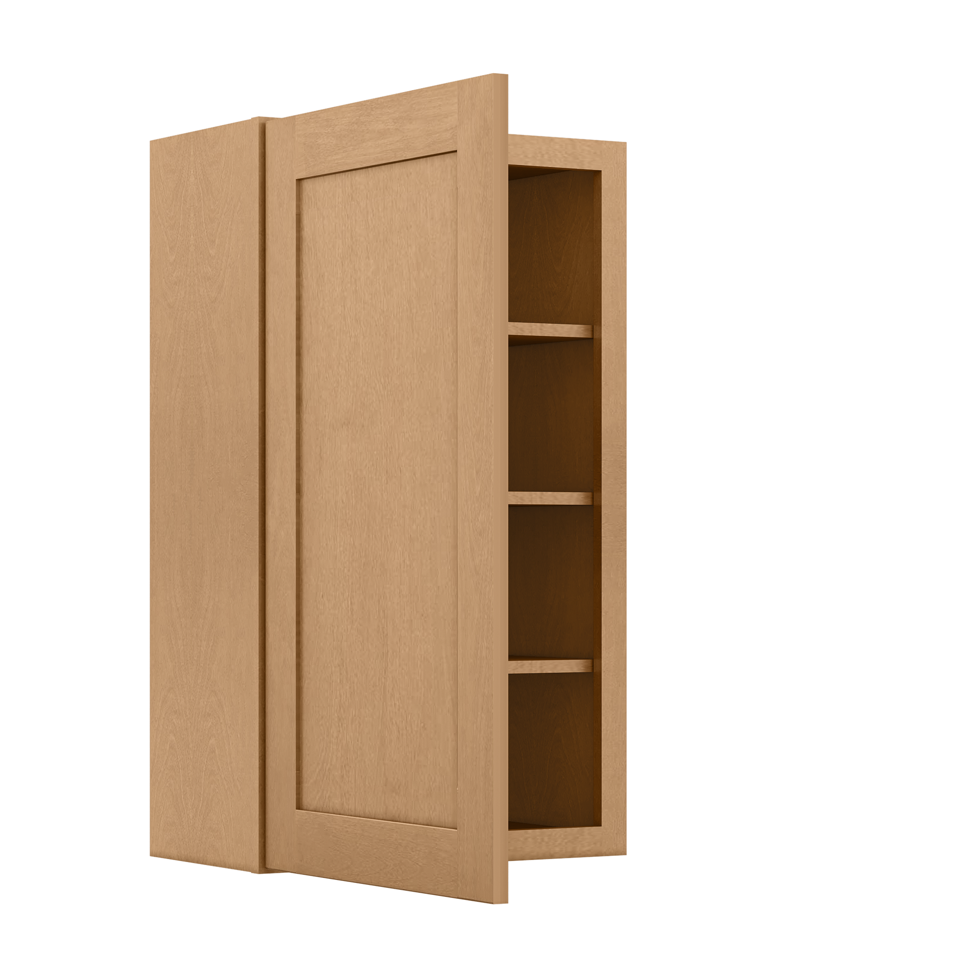 Wall Kitchen Cabinet W2136 Shaker Toffee LessCare 21 in. width 36 in. height 12 in. depth - Kitchen Cabinets