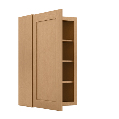 Wall Kitchen Cabinet W2136 Shaker Toffee LessCare 21 in. width 36 in. height 12 in. depth - Kitchen Cabinets
