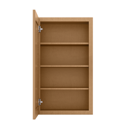 Wall Kitchen Cabinet W2136 Shaker Toffee LessCare 21 in. width 36 in. height 12 in. depth - Kitchen Cabinets