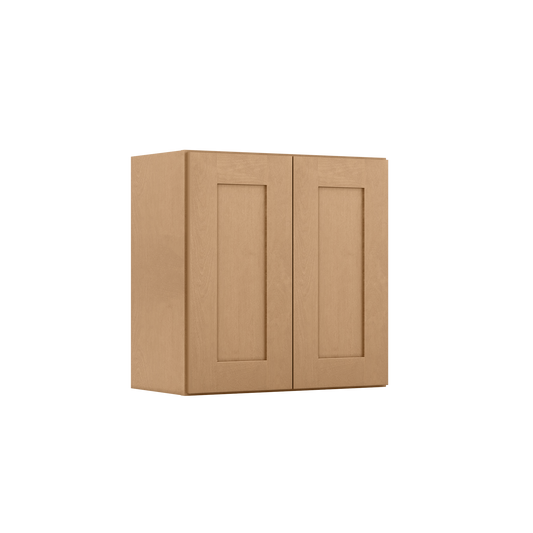 Wall Kitchen Cabinet W2424 Shaker Toffee LessCare 24 in. width 24 in. height 12 in. depth - Kitchen Cabinets