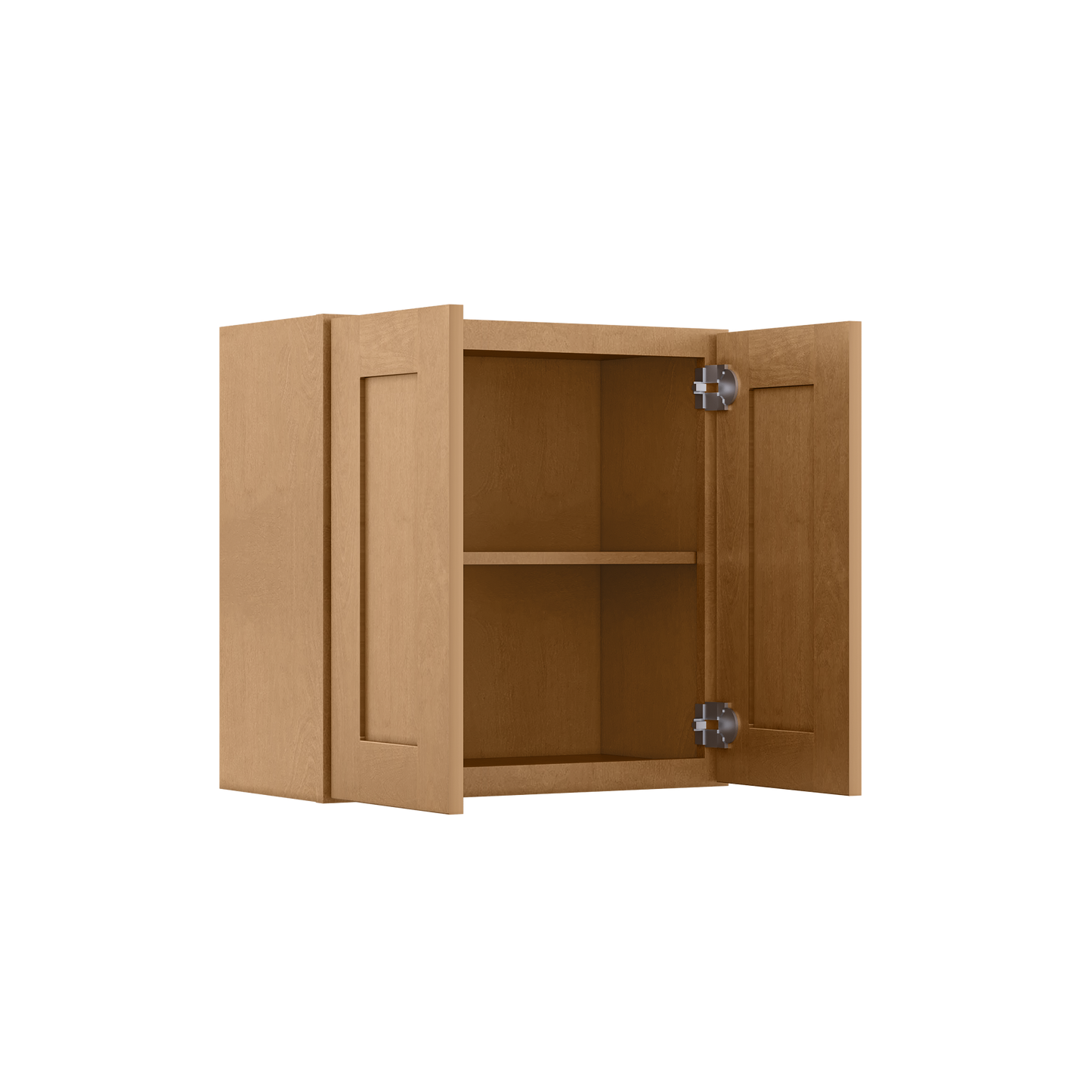 Wall Kitchen Cabinet W2424 Shaker Toffee LessCare 24 in. width 24 in. height 12 in. depth - Kitchen Cabinets