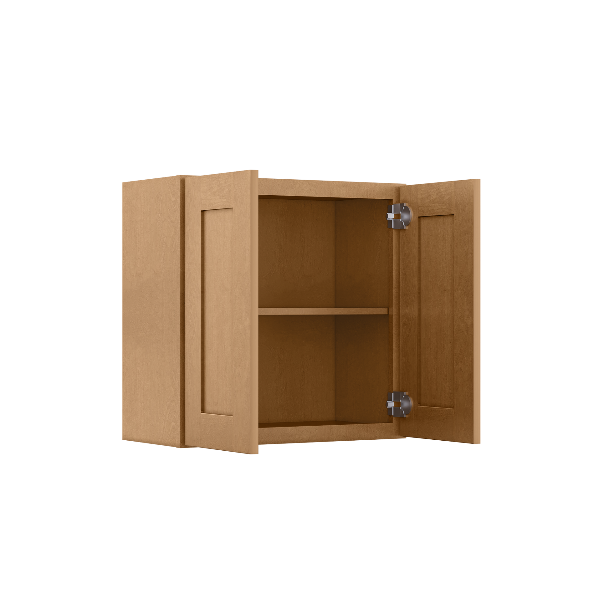 Wall Kitchen Cabinet W2424 Shaker Toffee LessCare 24 in. width 24 in. height 12 in. depth - Kitchen Cabinets