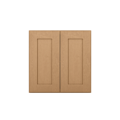 Wall Kitchen Cabinet W2424 Shaker Toffee LessCare 24 in. width 24 in. height 12 in. depth - Kitchen Cabinets