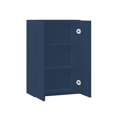 Wall Kitchen Cabinet W2436 Danbury Blue LessCare 24 in. width 36 in. height 12 in. depth - Kitchen Cabinets