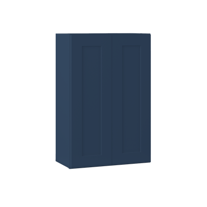 Wall Kitchen Cabinet W2436 Danbury Blue LessCare 24 in. width 36 in. height 12 in. depth - Kitchen Cabinets
