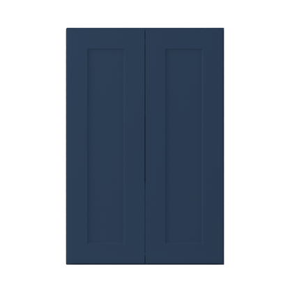 Wall Kitchen Cabinet W2436 Danbury Blue LessCare 24 in. width 36 in. height 12 in. depth - Kitchen Cabinets