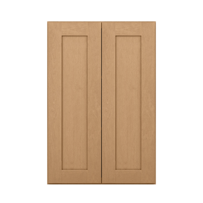 Wall Kitchen Cabinet W2436 Shaker Toffee LessCare 24 in. width 36 in. height 12 in. depth - Kitchen Cabinets