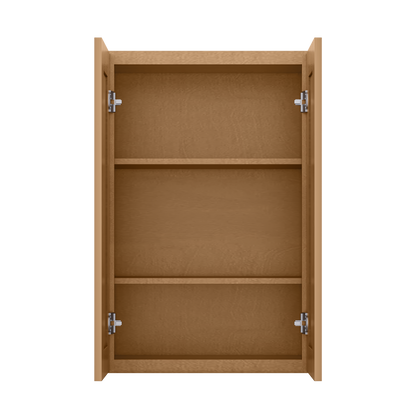 Wall Kitchen Cabinet W2436 Shaker Toffee LessCare 24 in. width 36 in. height 12 in. depth - Kitchen Cabinets