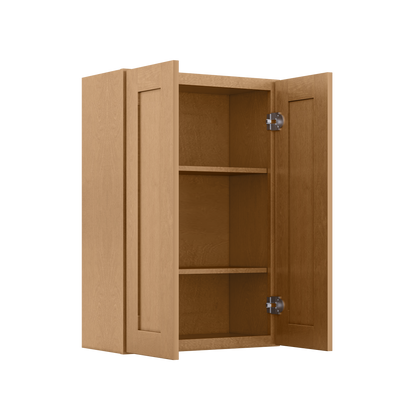 Wall Kitchen Cabinet W2436 Shaker Toffee LessCare 24 in. width 36 in. height 12 in. depth - Kitchen Cabinets