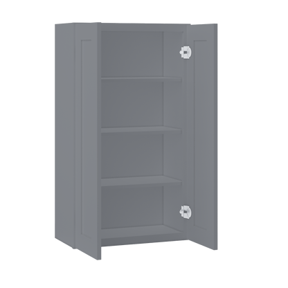 Wall Kitchen Cabinet W2442 Colonial Gray LessCare 24 in. width 42 in. height 12 in. depth - Kitchen Cabinets