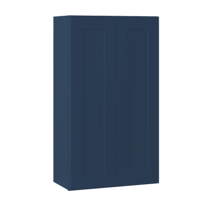 Wall Kitchen Cabinet W2442 Danbury Blue LessCare 24 in. width 42 in. height 12 in. depth - Kitchen Cabinets