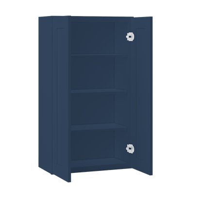 Wall Kitchen Cabinet W2442 Danbury Blue LessCare 24 in. width 42 in. height 12 in. depth - Kitchen Cabinets