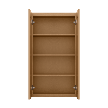 Wall Kitchen Cabinet W2442 Shaker Toffee LessCare 24 in. width 42 in. height 12 in. depth - Kitchen Cabinets