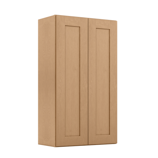 Wall Kitchen Cabinet W2442 Shaker Toffee LessCare 24 in. width 42 in. height 12 in. depth - Kitchen Cabinets