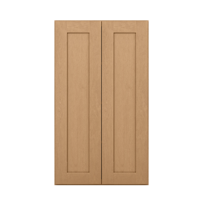 Wall Kitchen Cabinet W2442 Shaker Toffee LessCare 24 in. width 42 in. height 12 in. depth - Kitchen Cabinets
