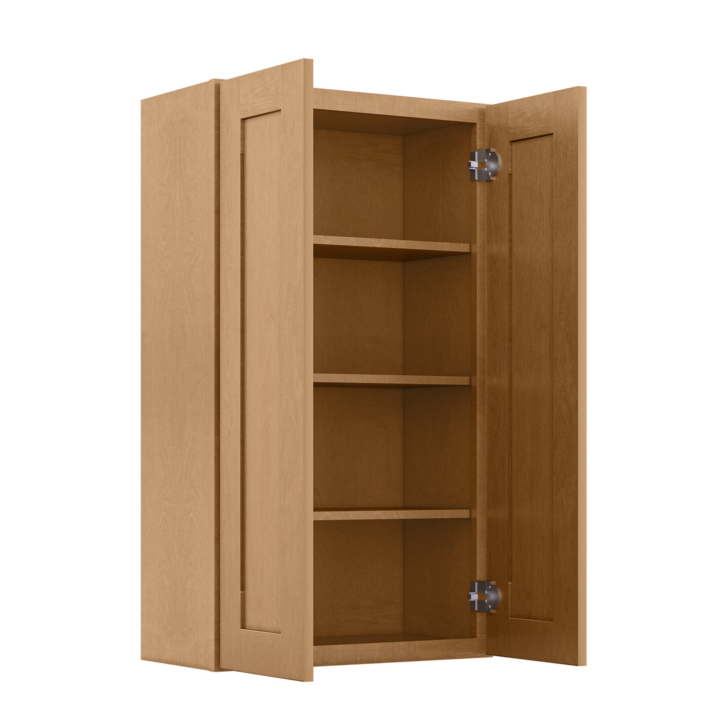 Wall Kitchen Cabinet W2442 Shaker Toffee LessCare 24 in. width 42 in. height 12 in. depth - Kitchen Cabinets
