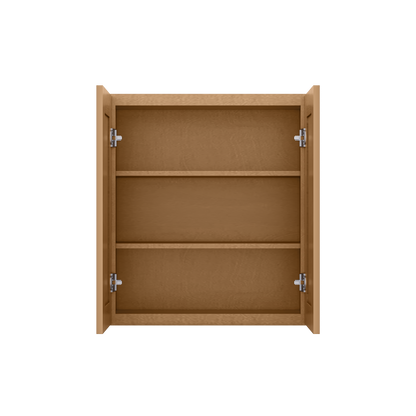 Wall Kitchen Cabinet W2730 Shaker Toffee LessCare 27 in. width 30 in. height 12 in. depth - Kitchen Cabinets