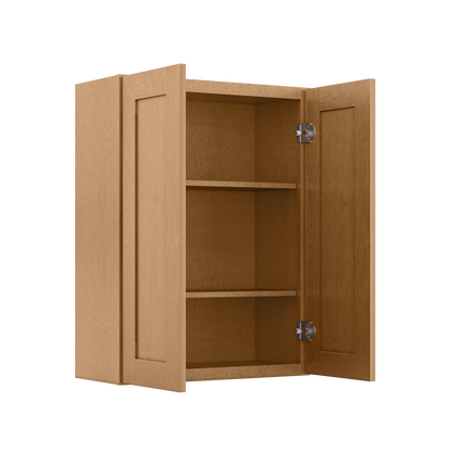 Wall Kitchen Cabinet W2736 Shaker Toffee LessCare 27 in. width 36 in. height 12 in. depth - Kitchen Cabinets