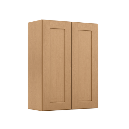 Wall Kitchen Cabinet W2736 Shaker Toffee LessCare 27 in. width 36 in. height 12 in. depth - Kitchen Cabinets