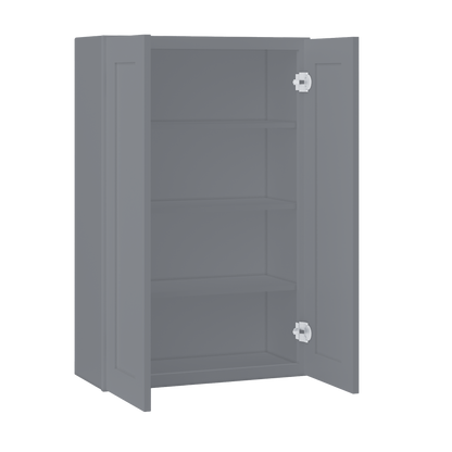 Wall Kitchen Cabinet W2742 Colonial Gray LessCare 27 in. width 42 in. height 12 in. depth - Kitchen Cabinets