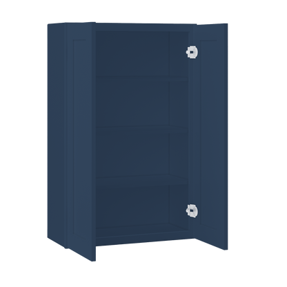 Wall Kitchen Cabinet W2742 Danbury Blue LessCare 27 in. width 42 in. height 12 in. depth - Kitchen Cabinets
