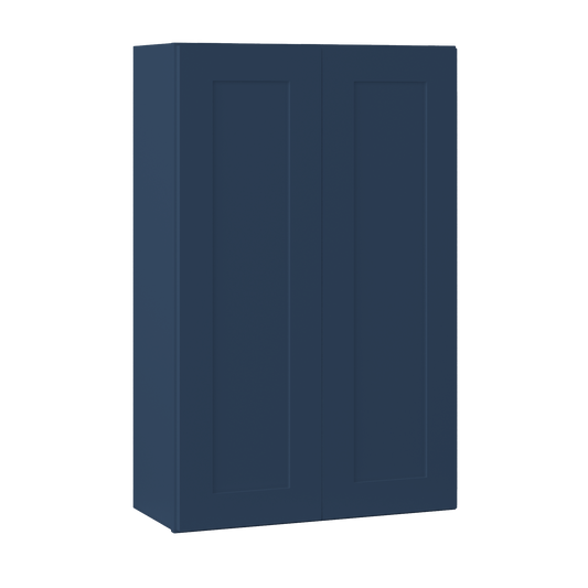 Wall Kitchen Cabinet W2742 Danbury Blue LessCare 27 in. width 42 in. height 12 in. depth - Kitchen Cabinets