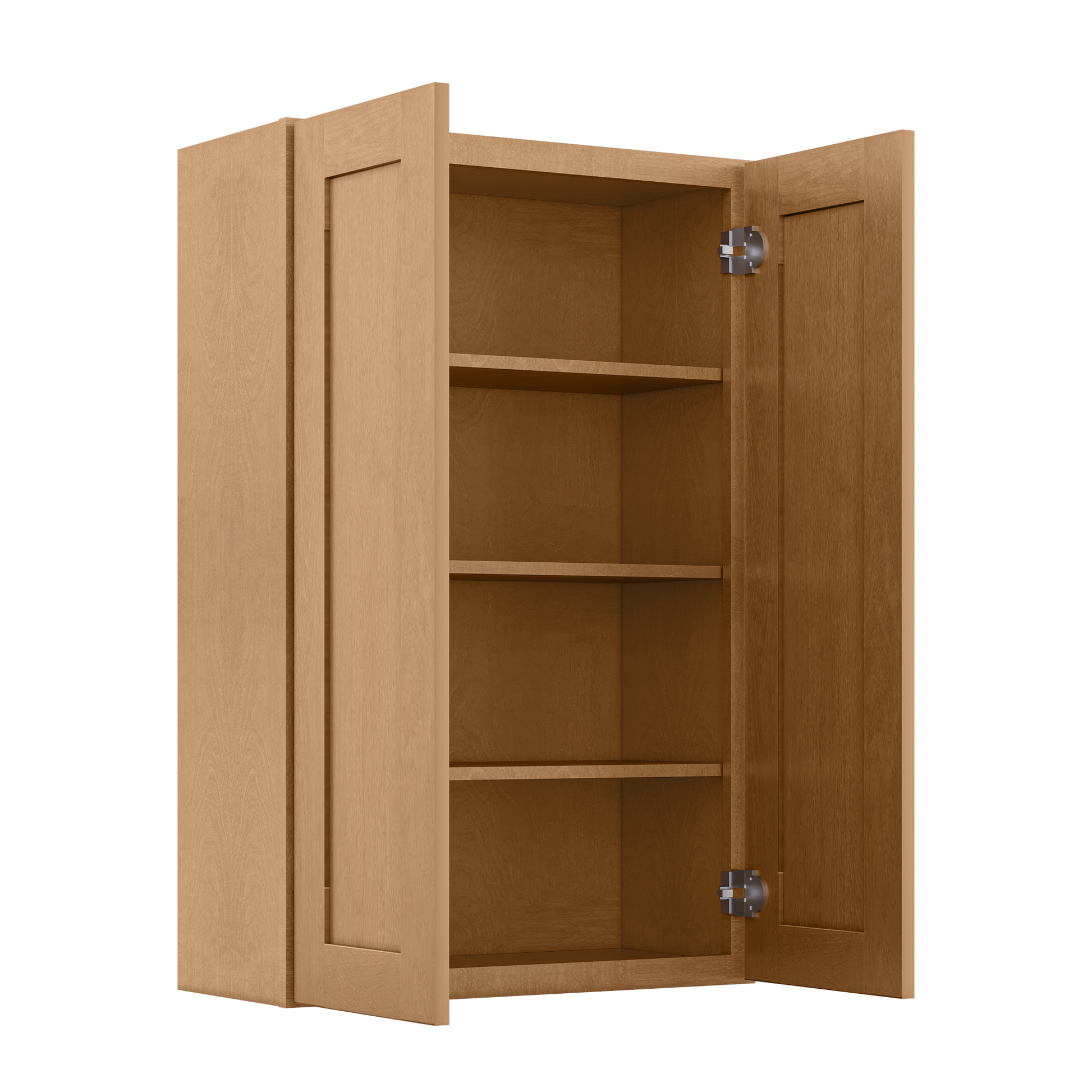 Wall Kitchen Cabinet W2742 Shaker Toffee LessCare 27 in. width 42 in. height 12 in. depth - Kitchen Cabinets