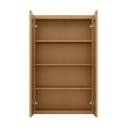 Wall Kitchen Cabinet W2742 Shaker Toffee LessCare 27 in. width 42 in. height 12 in. depth - Kitchen Cabinets