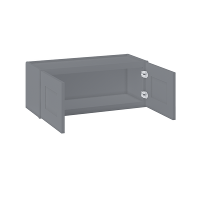 Wall Kitchen Cabinet W3012 Colonial Gray LessCare 30 in. width 12 in. height 12 in. depth - Kitchen Cabinets