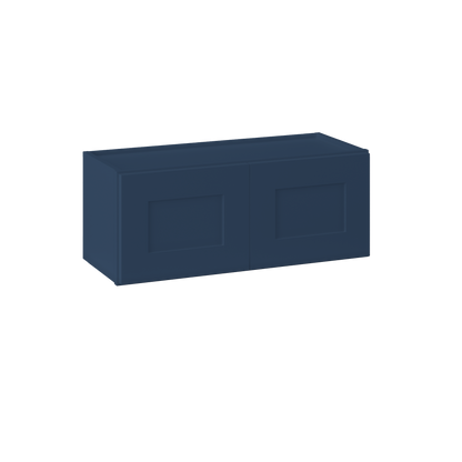 Wall Kitchen Cabinet W3012 Danbury Blue LessCare 30 in. width 12 in. height 12 in. depth - Kitchen Cabinets