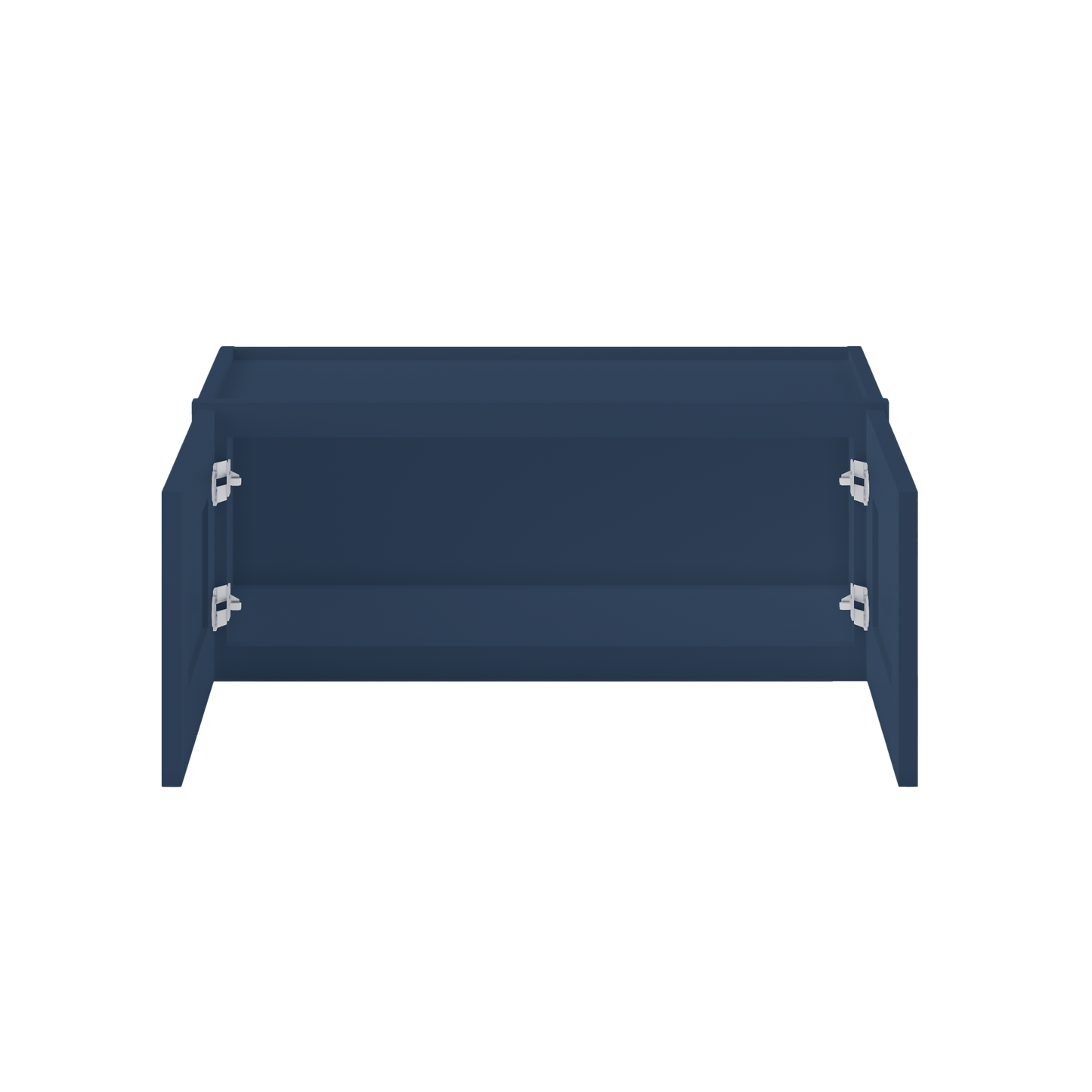 Wall Kitchen Cabinet W3012 Danbury Blue LessCare 30 in. width 12 in. height 12 in. depth - Kitchen Cabinets