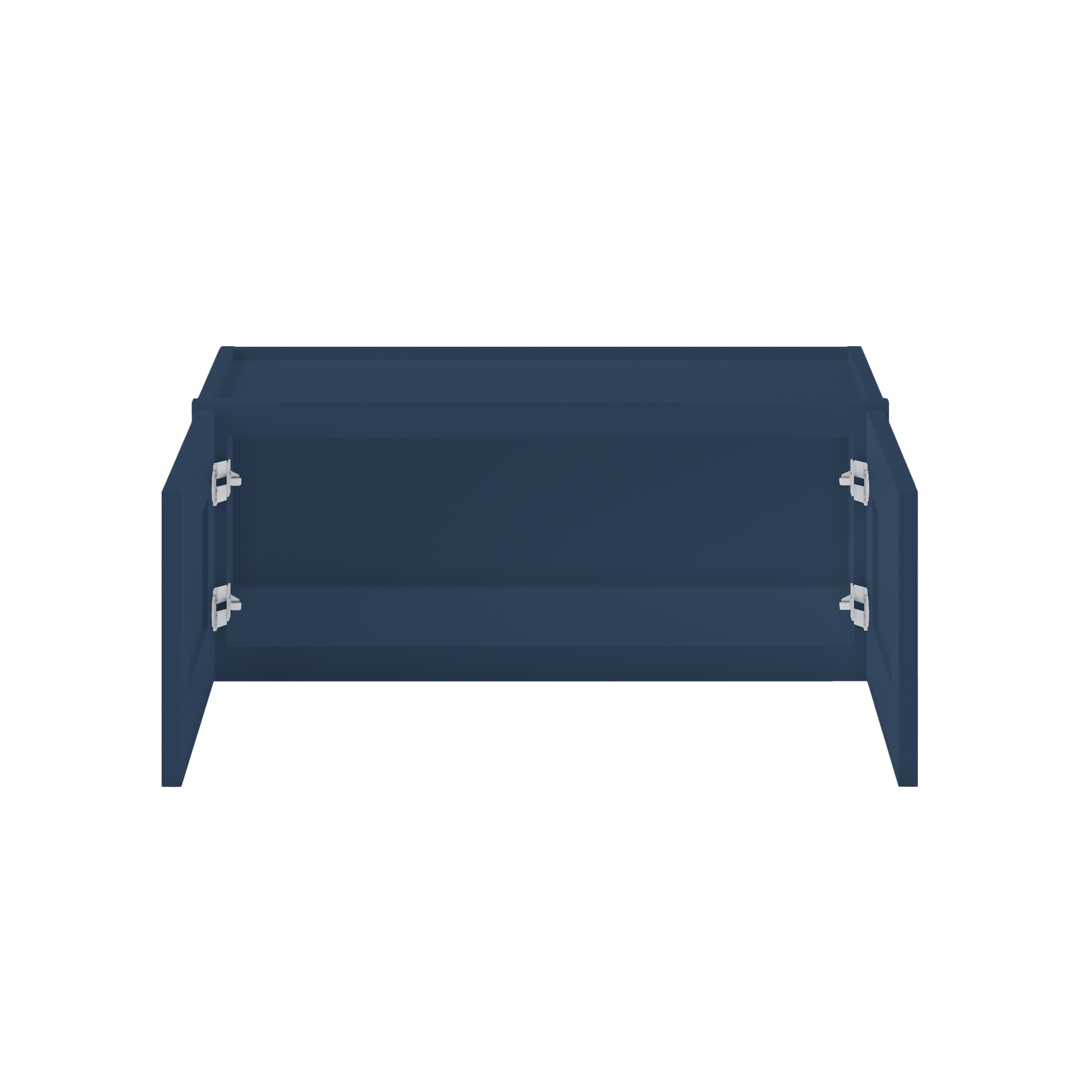 Wall Kitchen Cabinet W3012 Danbury Blue LessCare 30 in. width 12 in. height 12 in. depth - Kitchen Cabinets