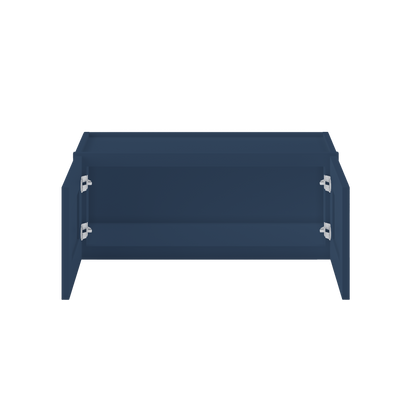 Wall Kitchen Cabinet W3012 Danbury Blue LessCare 30 in. width 12 in. height 12 in. depth - Kitchen Cabinets