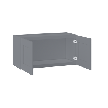 Wall Kitchen Cabinet W3015 Colonial Gray LessCare 30 in. width 15 in. height 12 in. depth - Kitchen Cabinets