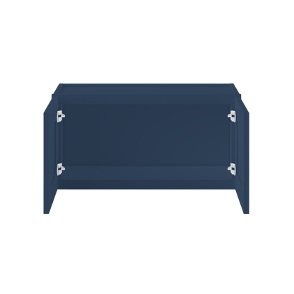 Wall Kitchen Cabinet W3015 Danbury Blue LessCare 30 in. width 15 in. height 12 in. depth - Kitchen Cabinets