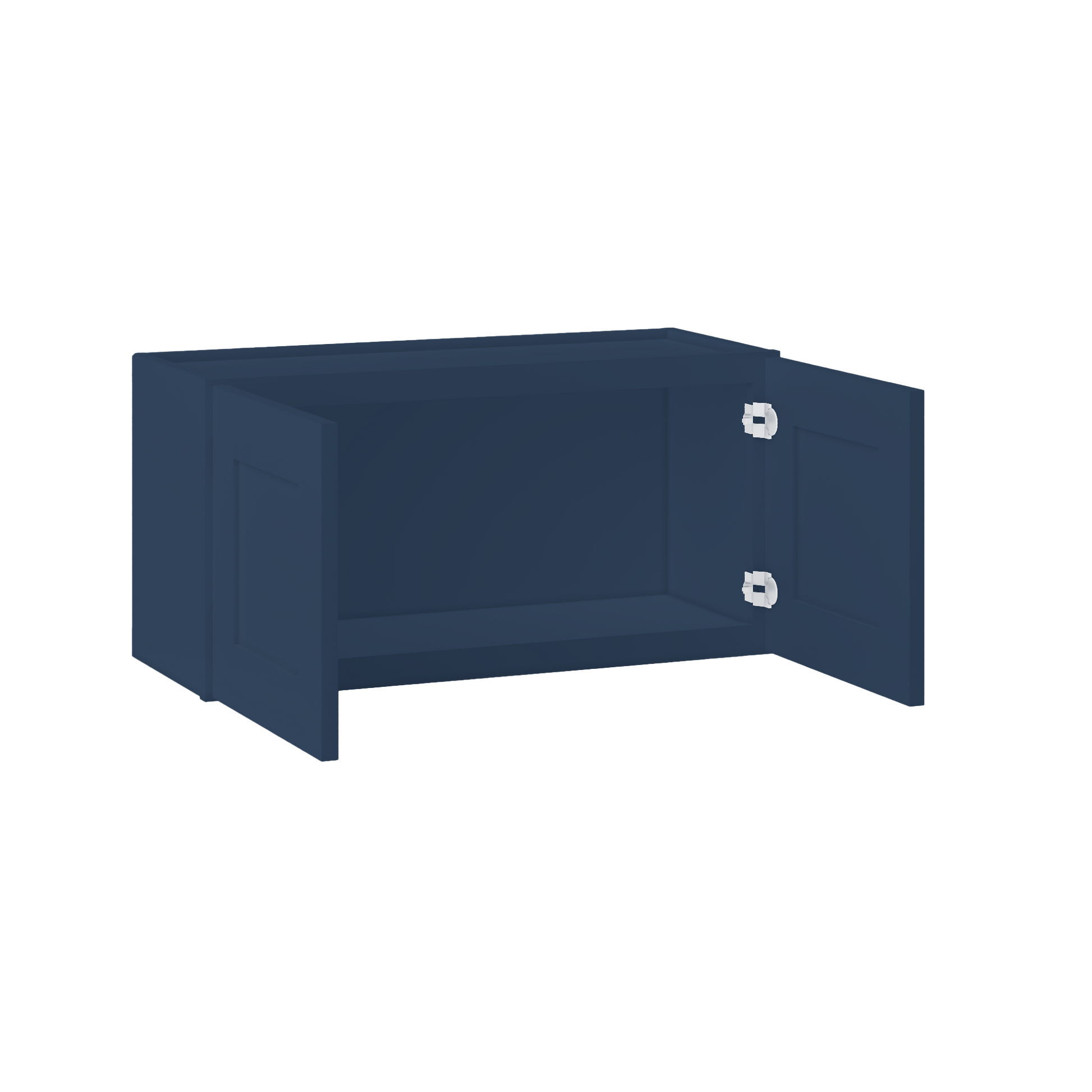 Wall Kitchen Cabinet W3015 Danbury Blue LessCare 30 in. width 15 in. height 12 in. depth - Kitchen Cabinets