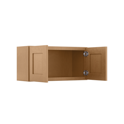 Wall Kitchen Cabinet W3015 Shaker Toffee LessCare 30 in. width 15 in. height 12 in. depth - Kitchen Cabinets