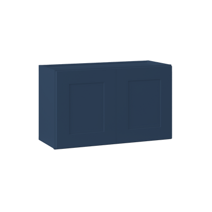 Wall Kitchen Cabinet W3018 Danbury Blue LessCare 30 in. width 18 in. height 12 in. depth - Kitchen Cabinets