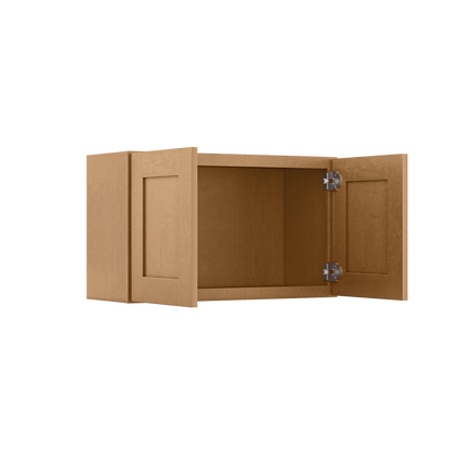 Wall Kitchen Cabinet W3018 Shaker Toffee LessCare 30 in. width 18 in. height 12 in. depth - Kitchen Cabinets