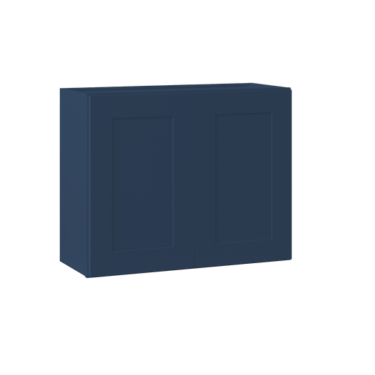 Wall Kitchen Cabinet W3024 Danbury Blue LessCare 30 in. width 24 in. height 12 in. depth - Kitchen Cabinets