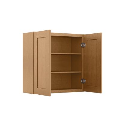 Wall Kitchen Cabinet W3030 Shaker Toffee LessCare 30 in. width 30 in. height 12 in. depth - Kitchen Cabinets