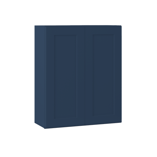 Wall Kitchen Cabinet W3036 Danbury Blue LessCare 30 in. width 36 in. height 12 in. depth - Kitchen Cabinets