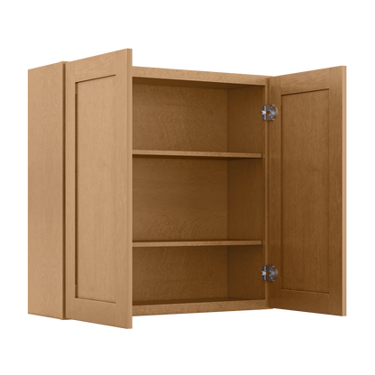 Wall Kitchen Cabinet W3036 Shaker Toffee LessCare 30 in. width 36 in. height 12 in. depth - Kitchen Cabinets