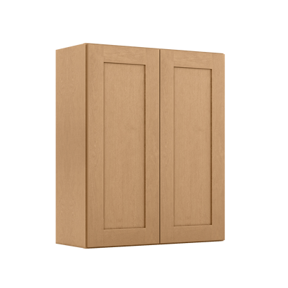 Wall Kitchen Cabinet W3036 Shaker Toffee LessCare 30 in. width 36 in. height 12 in. depth - Kitchen Cabinets