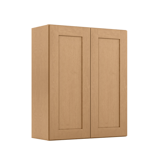 Wall Kitchen Cabinet W3036 Shaker Toffee LessCare 30 in. width 36 in. height 12 in. depth - Kitchen Cabinets