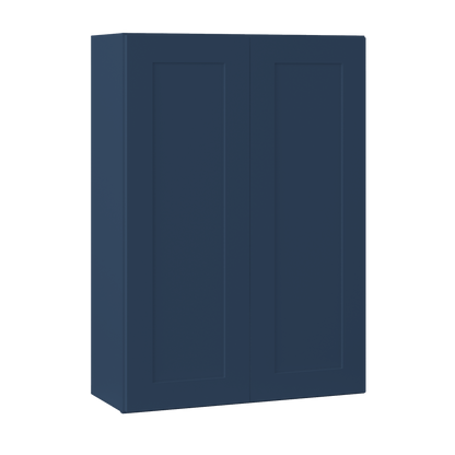 Wall Kitchen Cabinet W3042 Danbury Blue LessCare 30 in. width 42 in. height 12 in. depth - Kitchen Cabinets