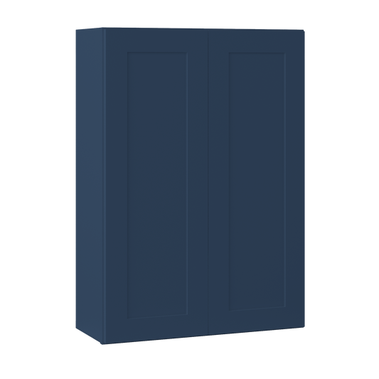 Wall Kitchen Cabinet W3042 Danbury Blue LessCare 30 in. width 42 in. height 12 in. depth - Kitchen Cabinets