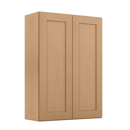 Wall Kitchen Cabinet W3042 Shaker Toffee LessCare 30 in. width 42 in. height 12 in. depth - Kitchen Cabinets