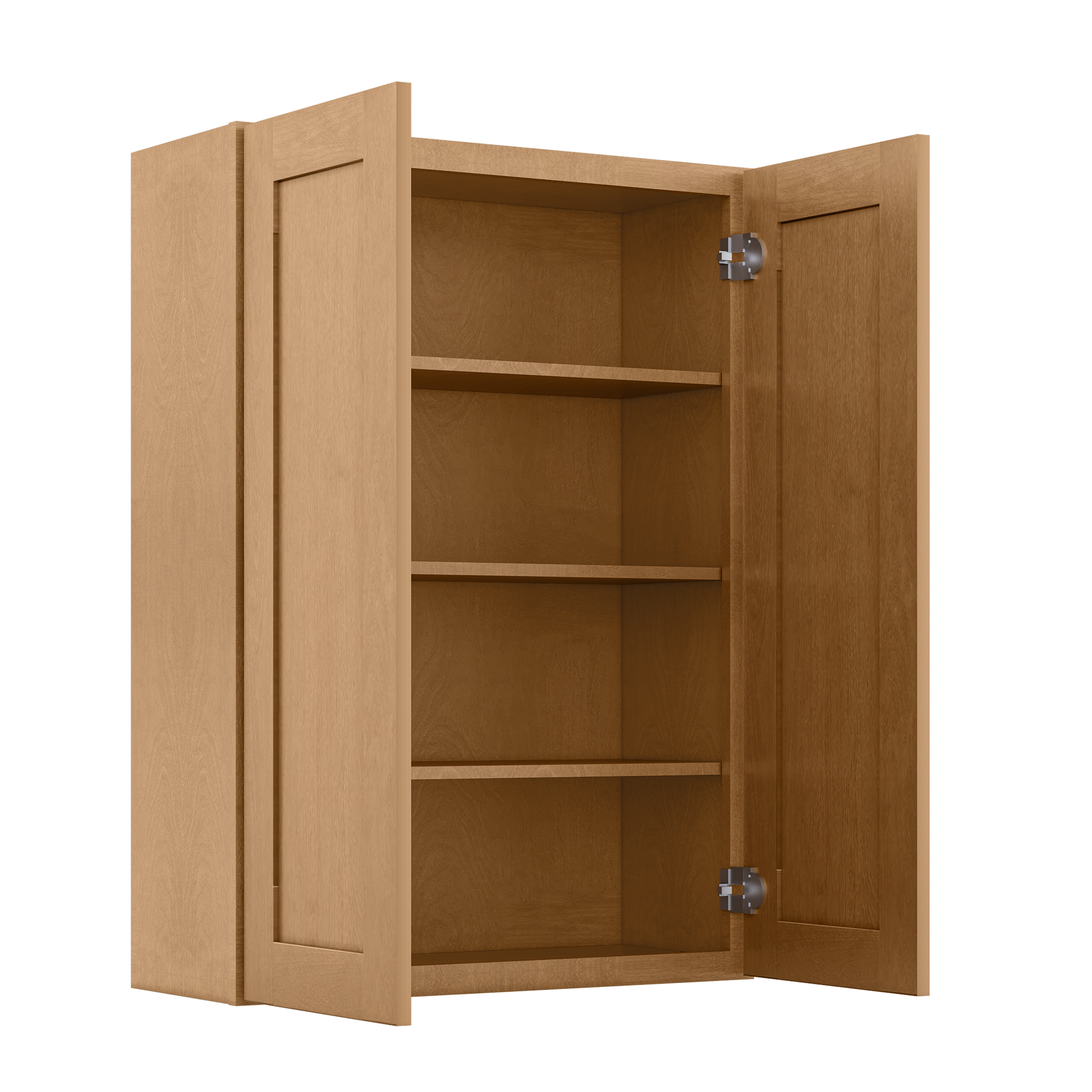 Wall Kitchen Cabinet W3042 Shaker Toffee LessCare 30 in. width 42 in. height 12 in. depth - Kitchen Cabinets