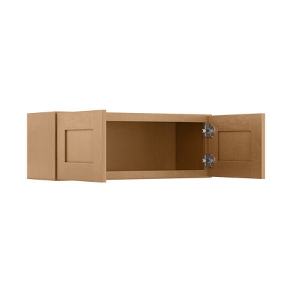Wall Kitchen Cabinet W3312 Shaker Toffee LessCare 33 in. width 12 in. height 12 in. depth - Kitchen Cabinets